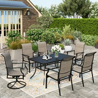 HERA'S HOUSE 7 Pieces Patio Dining Set Review - Comfortable and Stylish Outdoor Furniture